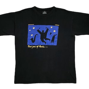 Vintage 90s Art Praha Handmade Jiri Votruba Abstract Jazz Artwork Graphic T-Shirt Size Large/XL