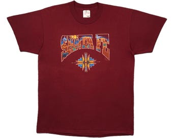 Vintage 90s Santa Fe New Mexico Destination/Souvenir Style Graphic T-Shirt Size Large