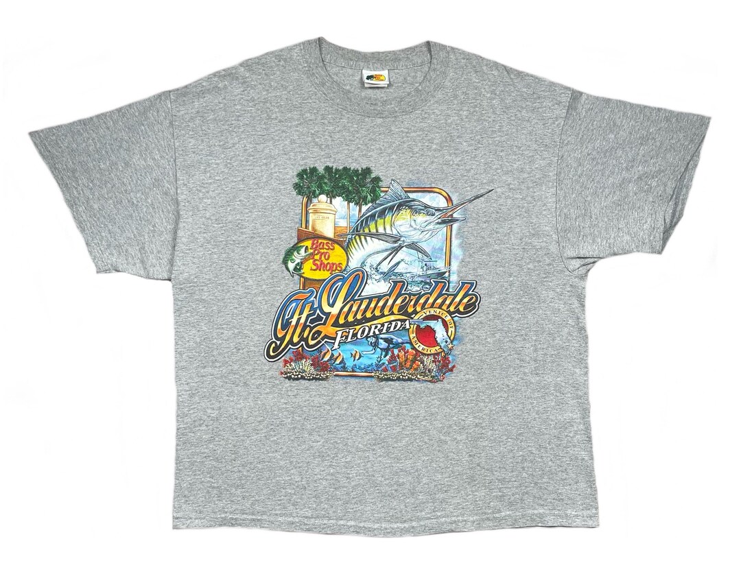 Vintage 90s/y2k Bass Pro Shops Ft. Lauderdale Florida Promo T