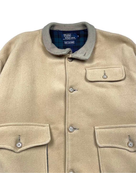 90年代ヴィンテージ ポロ ラルフローレン A-2スタイル ウール ボタン