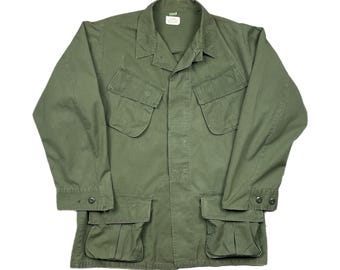 Vintage 1970s Vietnam War US Army Jungle Fatigue Jacket ~ Small