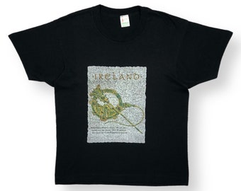 Vintage 80s/90s Ireland The Tara Brooch Celtic Art Graphic T-Shirt Size Large