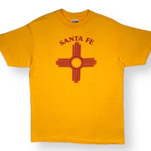 Vintage 80s Santa Fe New Mexico Souvenir Graphic T-Shirt (Large/XL)