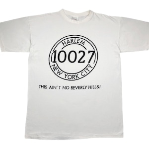 Vintage 90s Harlem New York City “This Ain’t No Beverly Hills!” Streetwear Style Graphic T-Shirt Size XXL