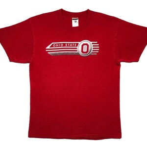 Vintage 90s/Y2K Ohio State University Buckeyes Logo Graphic T-Shirt Size Medium