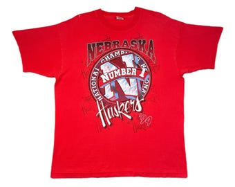 Vintage 1994 University of Nebraska Huskers Football National Champs T-Shirt (XL)