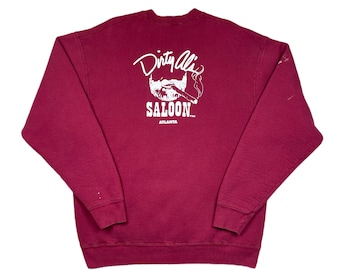 Vintage 90s Dirty Al’s Saloon Atlanta Made in USA Crewneck Sweatshirt (XL)