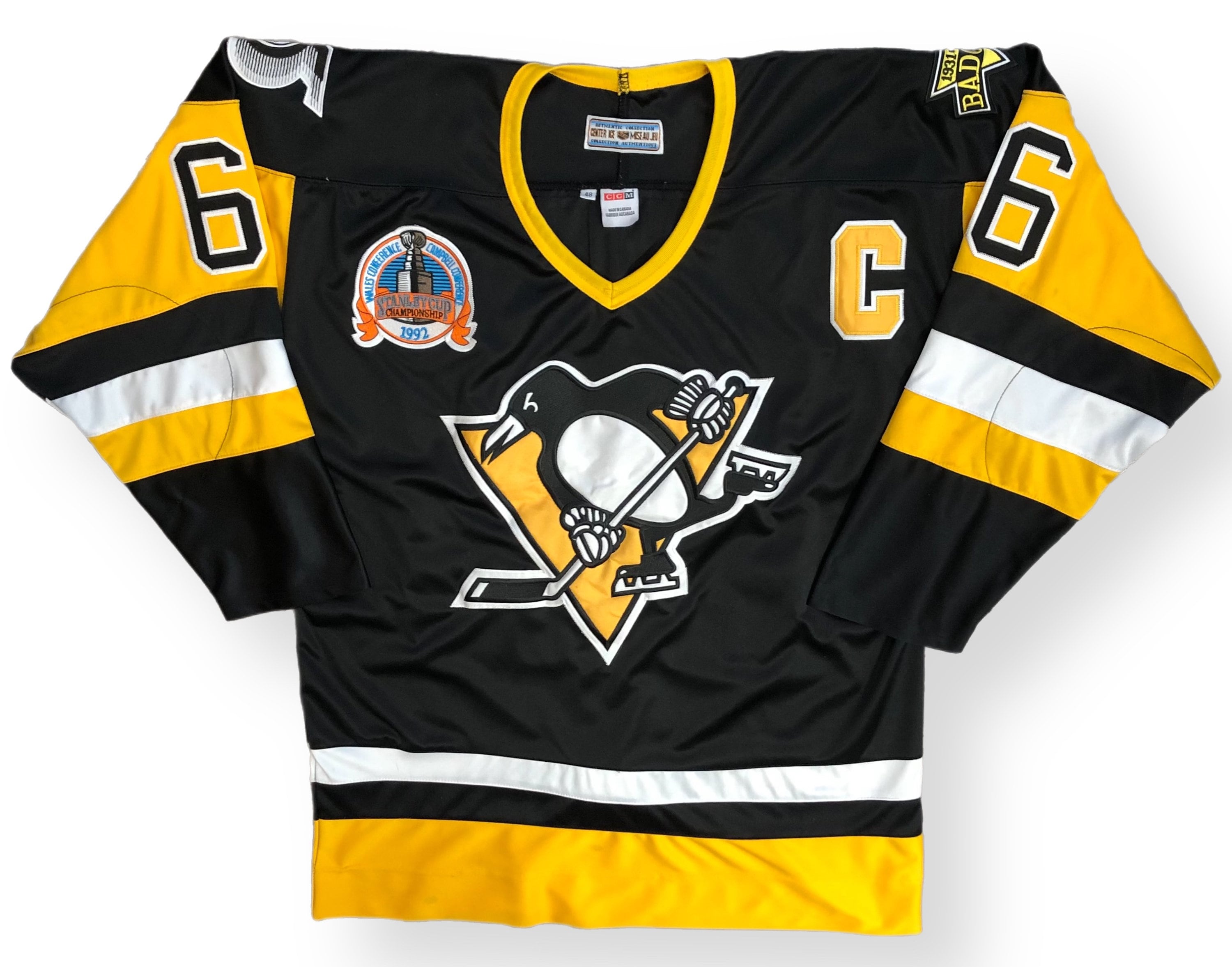 Pittsburgh Penguins Mario Lemieux Home Jersey Mens Size 48 Vintage