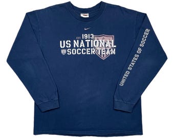 T-shirt à manches longues Nike de l'équipe nationale de football des États-Unis des années 90 (XL)