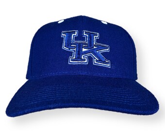 Vintage 90er Jahre Nike Universität von Kentucky Wildkatzen 100% Wolle bestickte Strap-Back-Hutkappe