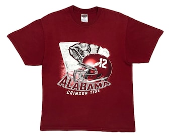 Vintage 90s/Y2K University of Alabama Crimson Tide Football Graphic T-Shirt Size Medium