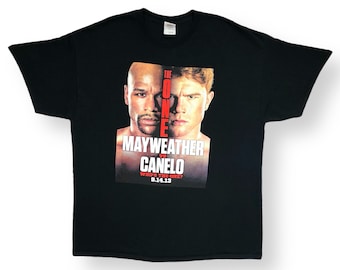 Vintage 2013 Mayweather vs Canelo “Who’s The One?” Boxing Promotional Graphic T-Shirt Size XL