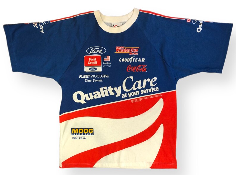 Vintage 90s NASCAR Dale Jarrett All Over Print Sponsor Made in - Etsy