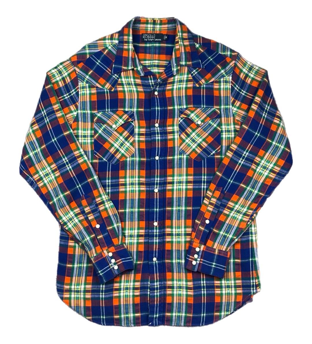 Vintage 80s/90s Polo Ralph Lauren Western Pearl Snap Flannel Shirt