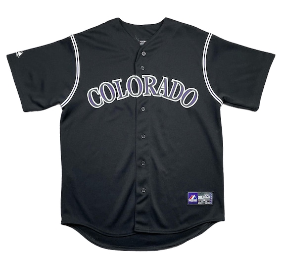 Maillot Vintage Colorado Rockies Années 90 – Majestic MLB – Taille 2XL – Blanc – Comme Neuf