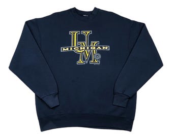 Vintage University of Michigan Classic Text Maize Yellow and