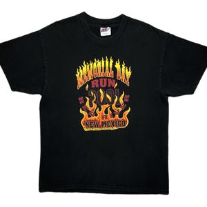 Vintage 2001 Memorial Day Motorcycle Run/Rally New Mexico Double Sided Biker Graphic T-Shirt Size Large