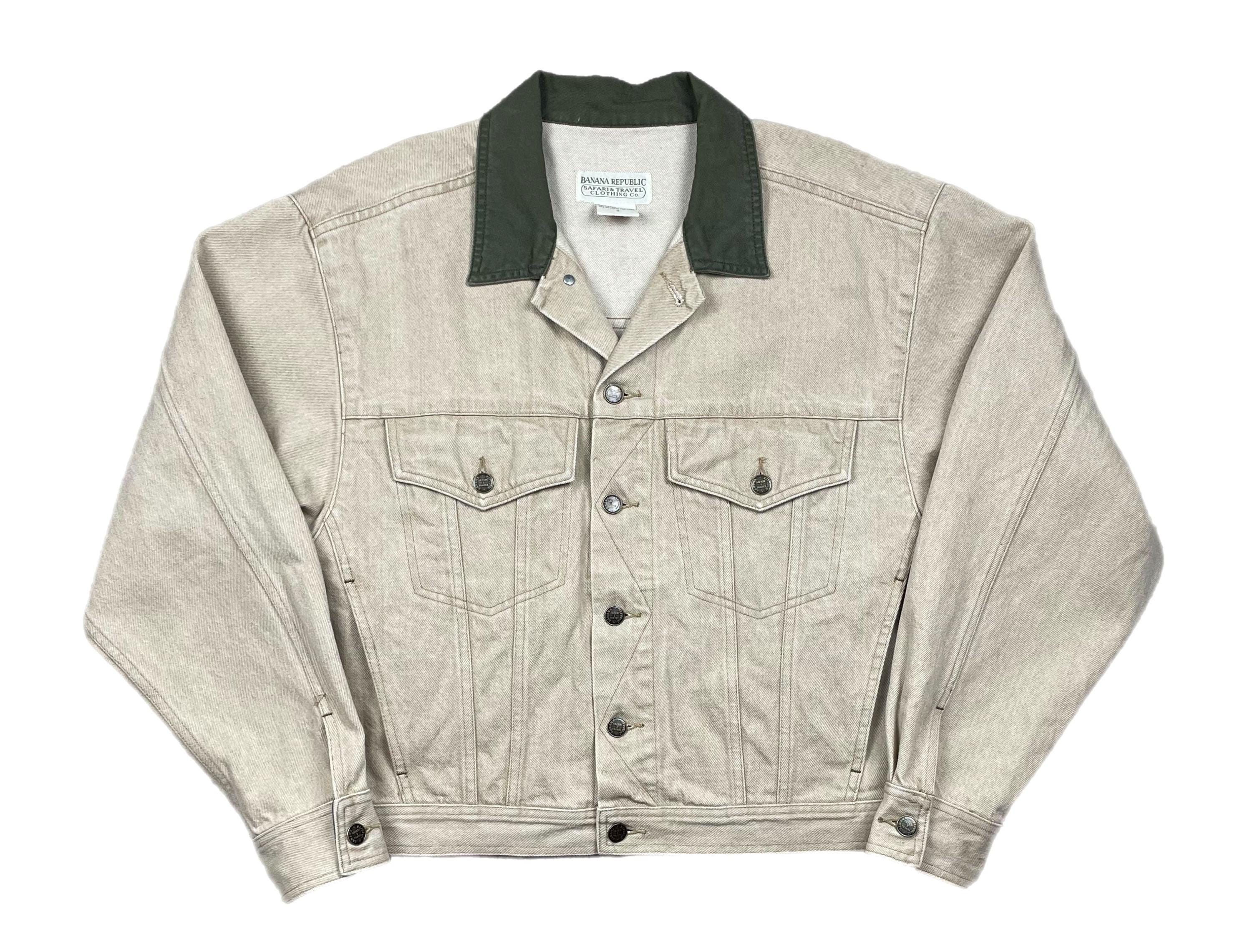 Veste de safari vintage Banana Republic homme moyen Mill