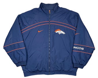 80s-90s chalk line Broncos ナイロンジャケット XL Denver Broncos Vintage 80s Chalk Line Satin Bomber Jacket - NFL