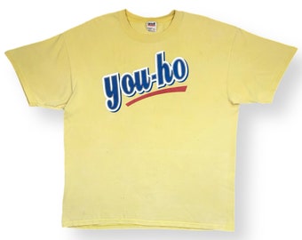 Vintage 90s/00s “You-Ho” Funny Slogan Chocolate Milk Parody Graphic T-Shirt Size XL