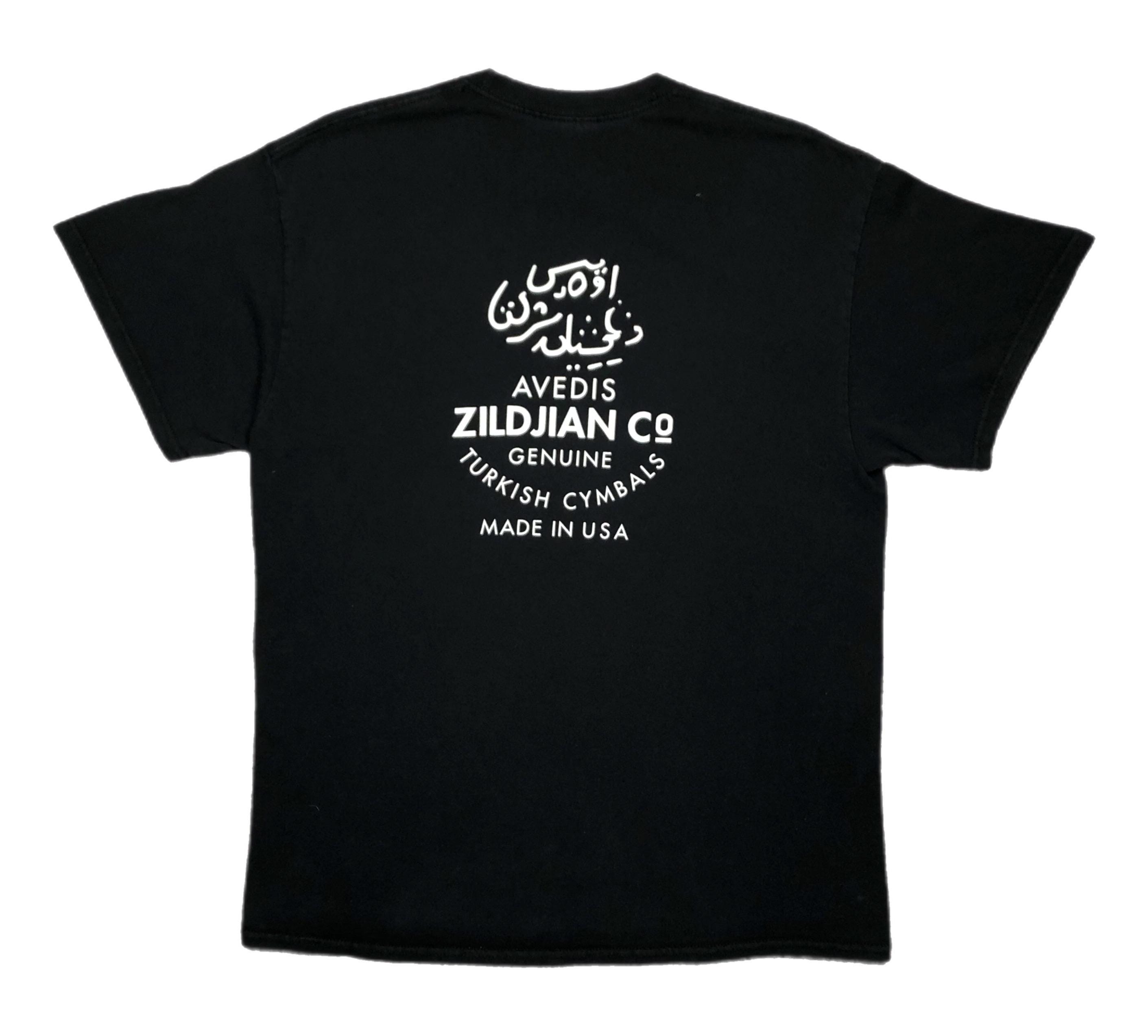 トップス VINTAGE ZILDJIAN LOGO FLAME TEE XL 90s Zildjian Long-Sleeve Fire T-Shirt Black Extra Large | Guitar