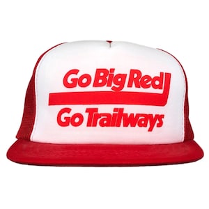 Vintage 80s/90s Go Big Red Continental Railways Mesh SnapBack Trucker Hat Cap
