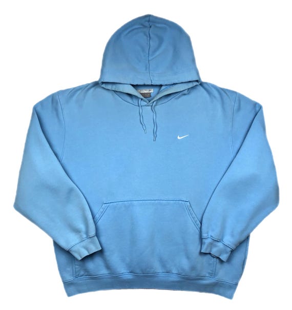 Vintage Light Blue Nike Hoodie 00s Nike Zip Hoodie Baby Blue XL