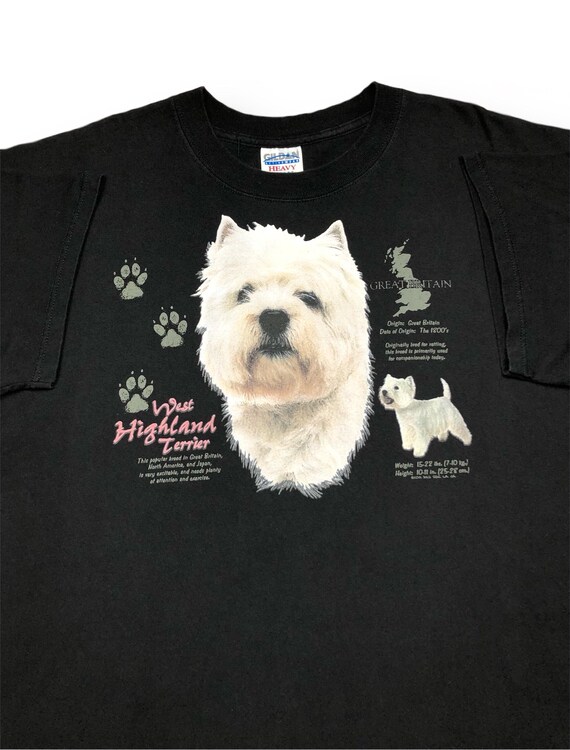 Vintage 90s West Highland Terrier Dog Graphic T-shirt (XL) - Etsy