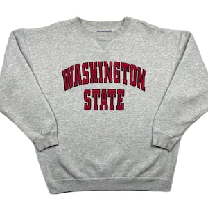 Vintage 90s/Y2K Washington State University Cougars Embroidered Collegiate Crewneck Sweatshirt Pullover Size XL