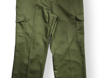 Vintage 70s/80s Boy Scouts of America Olive Green Distressed Uniform Pants Size W33 L33