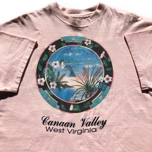 Vintage 80s/90s Canaan Valley West Virginia Nature Destination Graphic T-Shirt Size Large/XL image 2