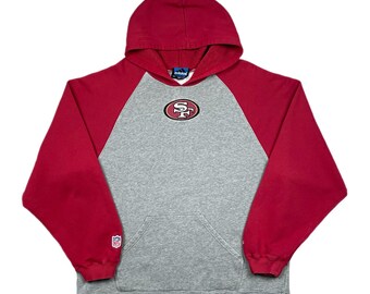 Vintage 2000 Adidas San Francisco 49ers Football Embroidered Sweatshirt Hoodie (XL)
