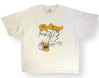 Vintage 90s Harry Carry “Holy Cow” Funny Parody Budweiser T-Shirt Size XL/XXL
