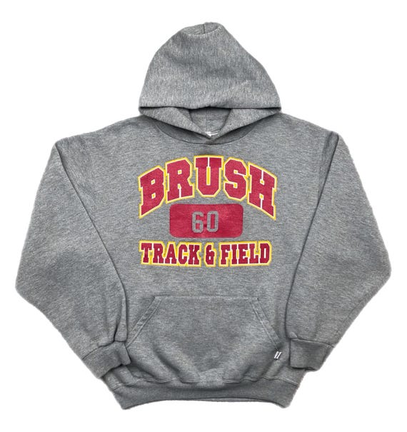 Vintage 90s Russell Athletic Track & Field Heather Gray Hoodie
