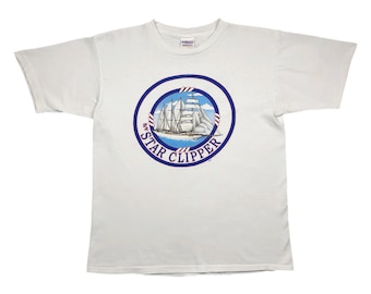 Vintage 80s Star Clipper "I Sailed The Tallest Of Tall Ships" Graphic T-Shirt (Large)