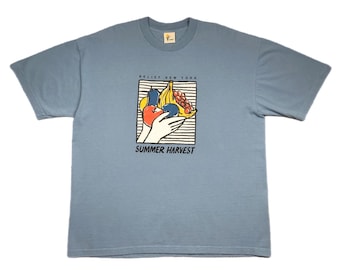 Vintage 90s/Y2K Belief New York City “Summer Harvest” Abstract Streetwear Art Style Graphic T-Shirt Size XL