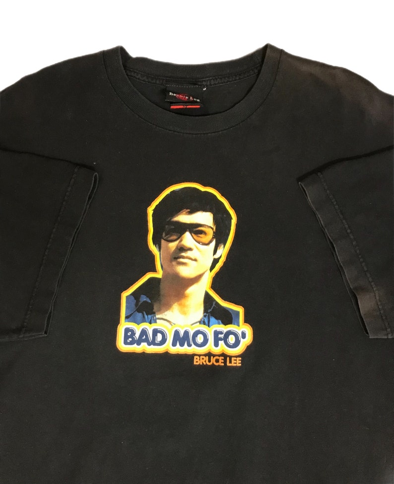 Vintage 90s Bruce Lee bad Mofo Rare Portrait Tshirt Size XL Etsy