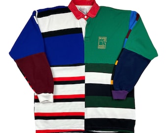 Camiseta de rugby vintage de los años 90, cortada y cosida, de Black Sheep Brewery, Reino Unido (XL)