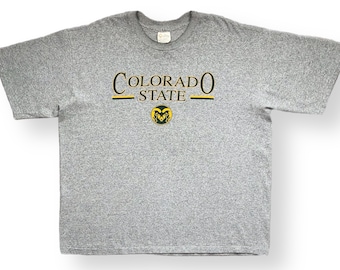 Vintage 90s Colorado State University Rams Single Stitch Graphic T-Shirt Size XL/XXL