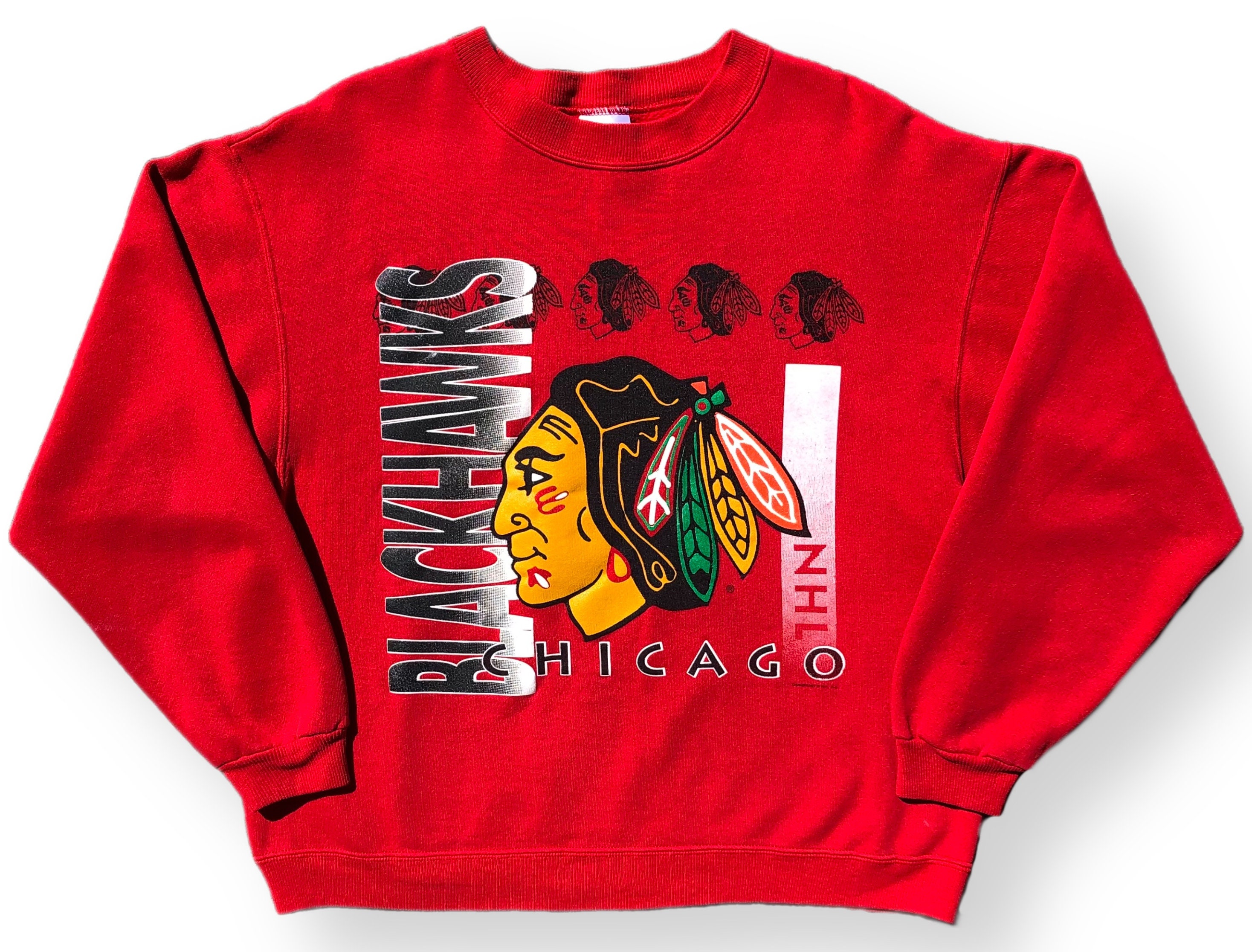 Chicago Blackhawks Sweatshirt Hockey Vintage College Hockey Fan - Anynee