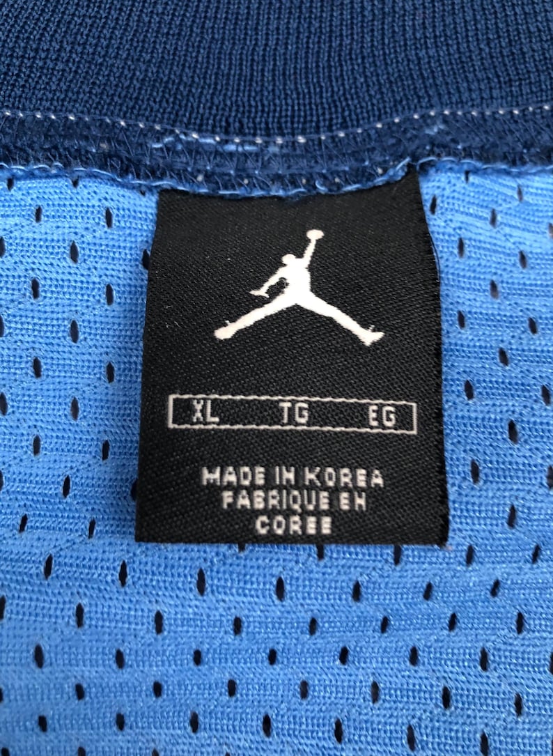Vintage 90s Jordan/Nike University of North Carolina Basketball #21 Home Jersey Size XL image 4
