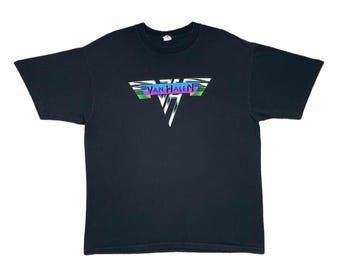 Vintage 2007/2008 Van Halen World Tour Rock & Roll Band T-Shirt (Large/XL)