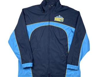 Vintage 90s/Y2K G-III Carl Banks Denver Nuggets Basketball Embroidered Full Zip Jacket (Large/XL)