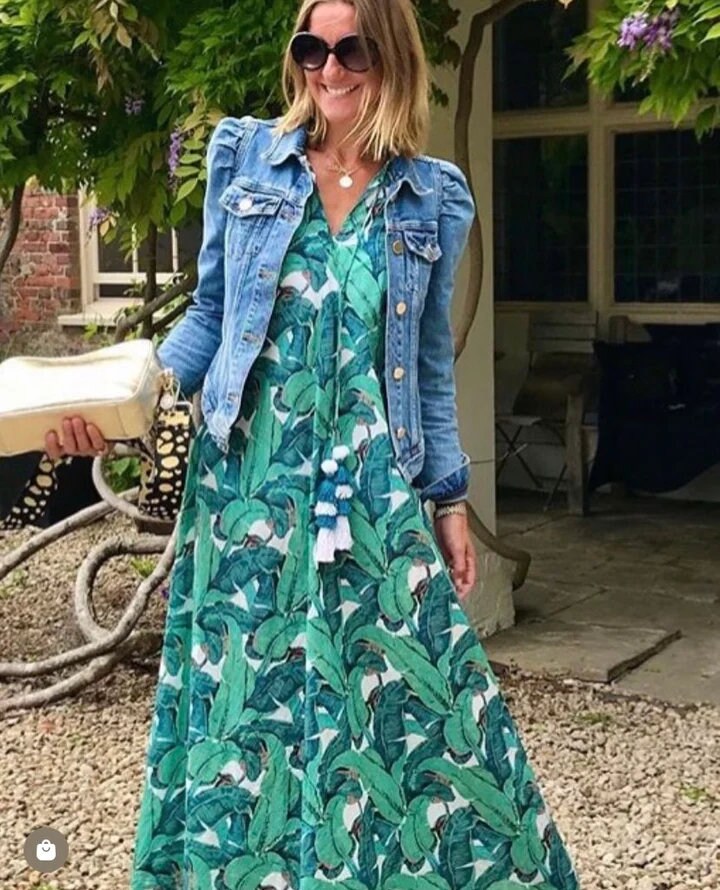 slim fit dress slacks Pink Banana Leaves Maxi Dress – FARM Rio