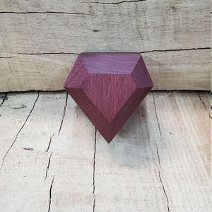 Engagement Ring Box, Diamond Shaped with Hidden Compartment