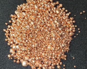 5 Oz Copper Grain (Shot). 99.9% Pure. Excellent use for Base Metal or Alloying. (Free Domestic Shipping)