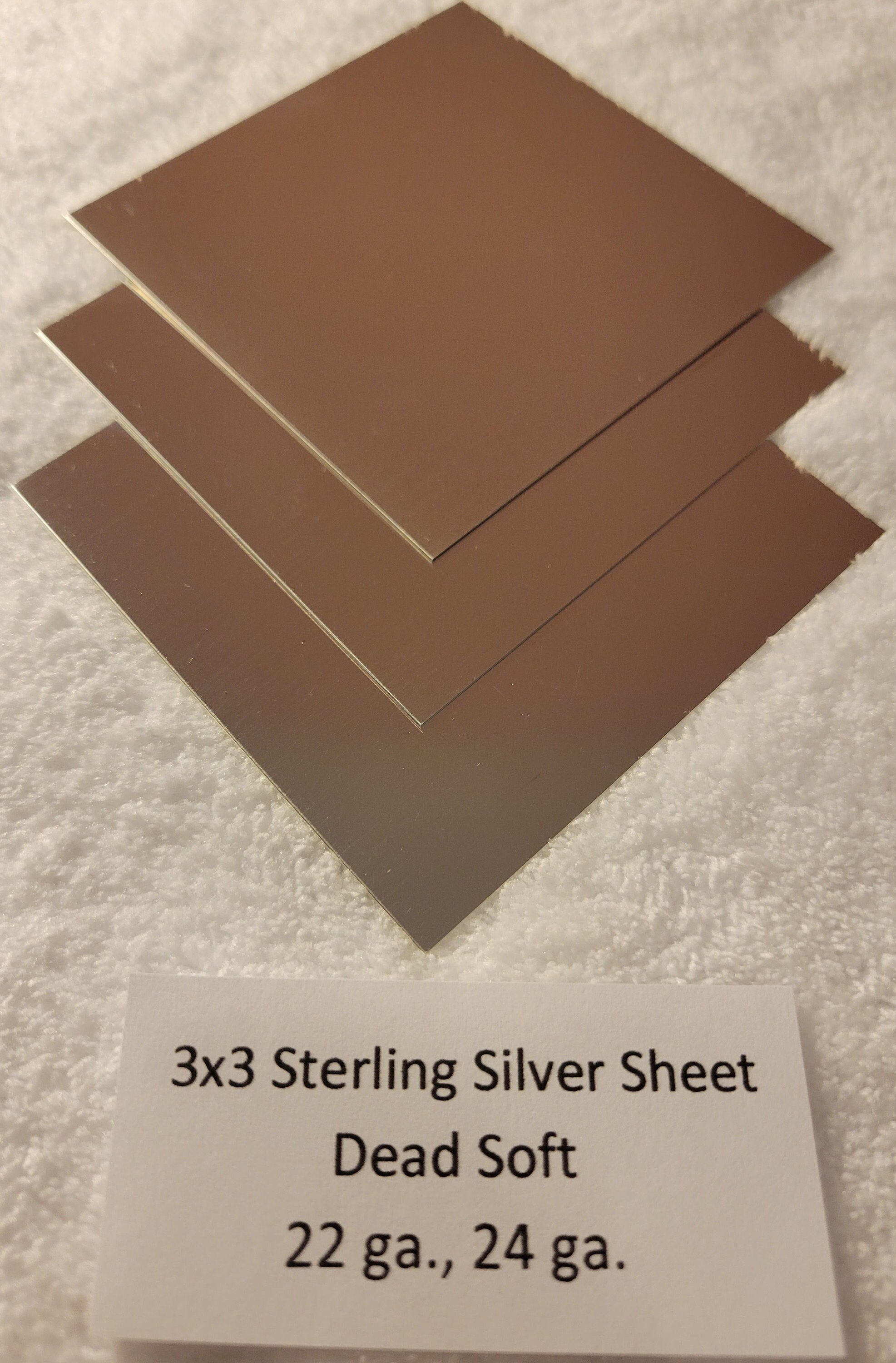 Sterling Silver Sheet 3x3 inches