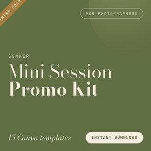 Summer Mini Session Promo Kit • Canva Templates for Photographers