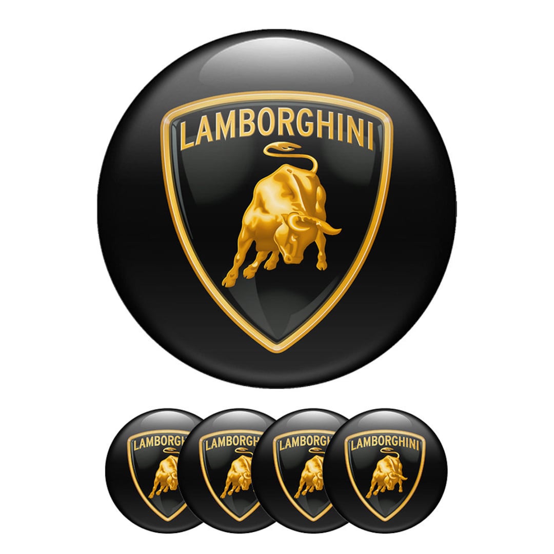 SET 4 X All Sizes Print Surface Logo Lamborghini Silicone Self