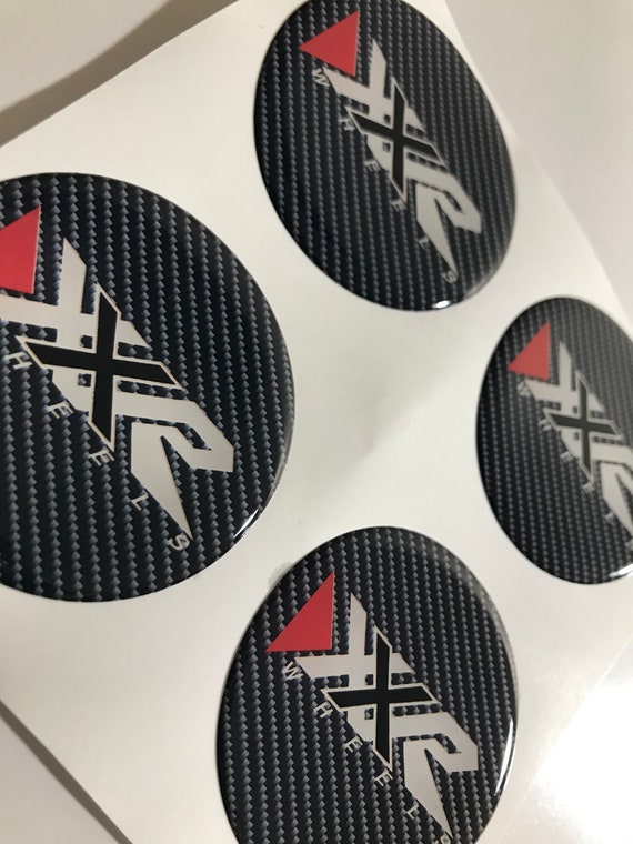 SET 4 X 40-120 Mm Hand Made Silikone Stickers ATS Aufkleber Domed for  Wheels Rim Center Hub Caps /nabendeckel Radkappen 